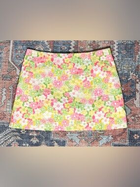 Lilly Pulitzer Tate Skirt – Multi Floral Sunbonnet Lace | Size 0
